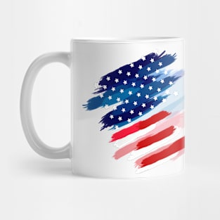 USA Grunge Paint American Flag Mug